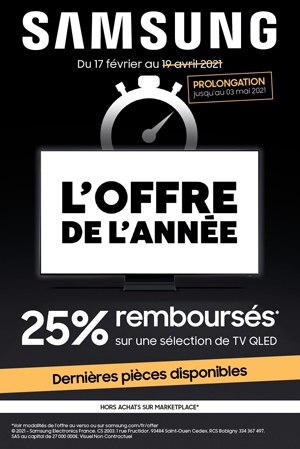 ODR Samsung F�v./Mai 2021 : L'offre de l'ann�e (Offre Prolong�e)