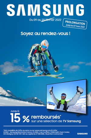 ODR Samsung F�v./Mars 2022 : Soyez au rendez-vous (Offre Prolong�e)