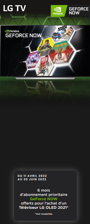 Bon Plan LG Avr./Juin 2022 : Offre GeForce NOW