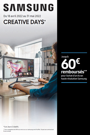 ODR Samsung Avr./Mai 2022 : Creative Days