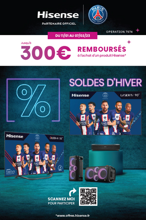 ODR Hisense Janv./F�v. 2023 : Offre Soldes Hiver & Audio