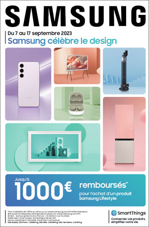 ODR Samsung Electrom�nager Septembre 2023 : Samsung c�l�bre le design