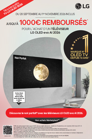 ODR LG TV Sept./Nov. 2026 : D�couvrez le noir parfait des OLED Evo AI